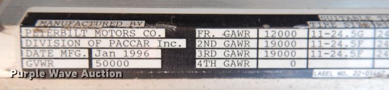 image for item DK2999 1996 Peterbilt 379  dump truck