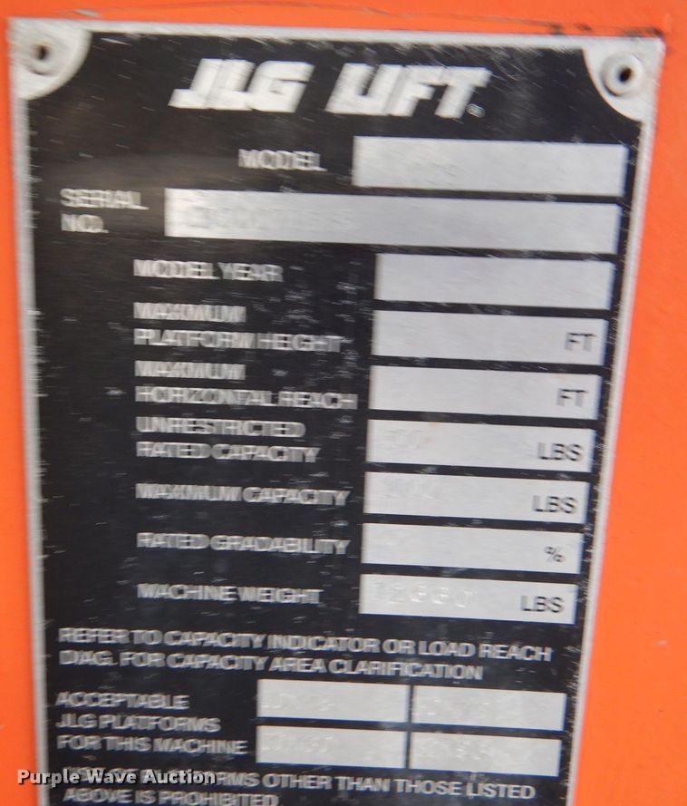 image for item DL3182 JLG 400S  boom lift