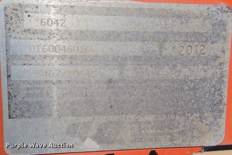 image for item DL3200 2012 JLG 6042  telehandler