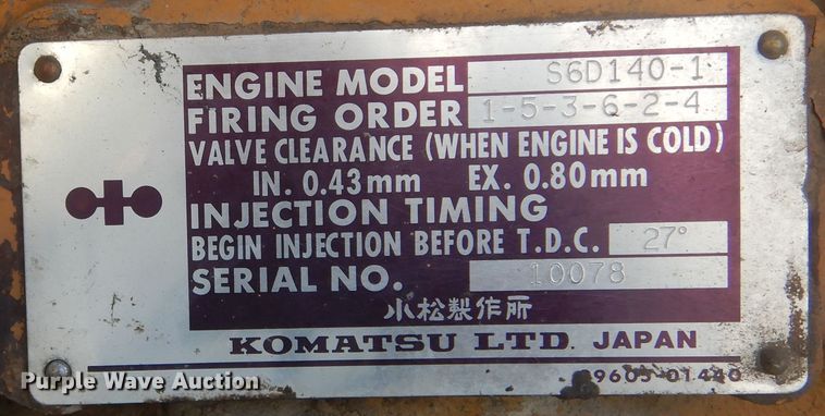 image for item DL6382 Komatsu WA500-1  wheel loader