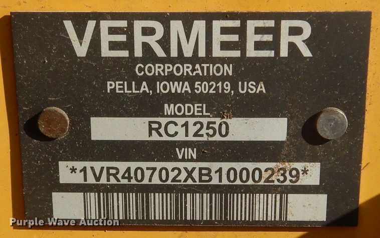 image for item DL6397 2008 Vermeer RTX1250  cable plow