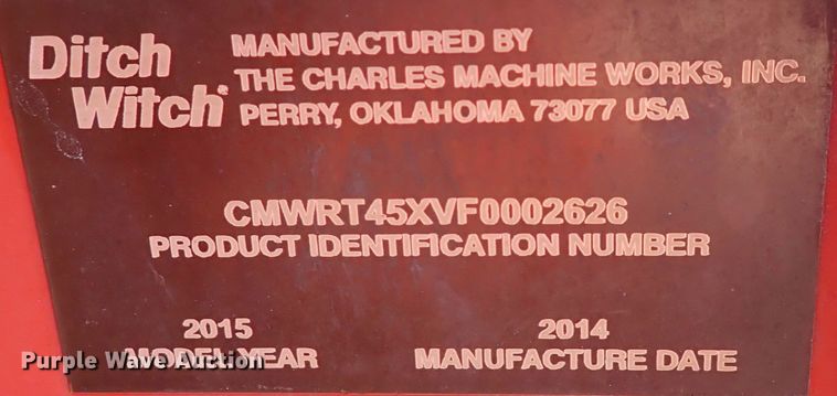 image for item DL7653 2015 Ditch Witch RT45  trencher