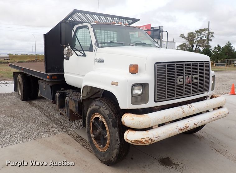 image for item DN2134 1994 GMC TopKick  dump flatbed truck