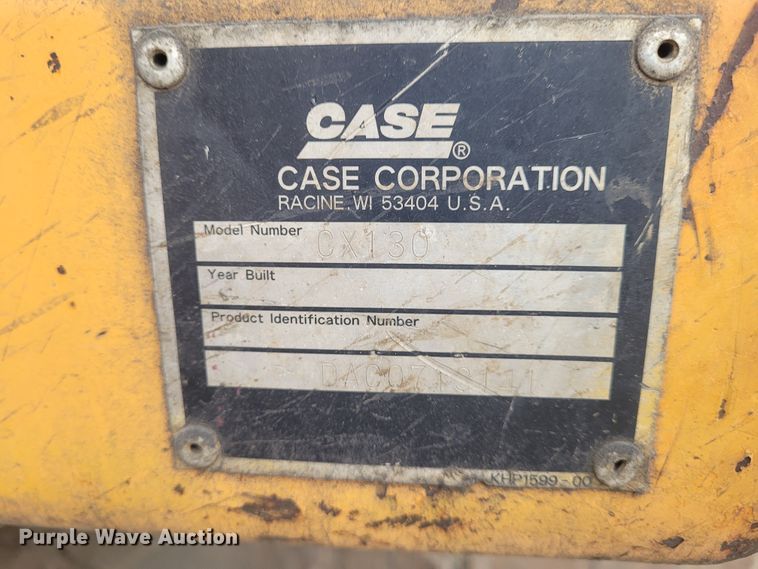 image for item FC9062 2001 Case CX130  excavator