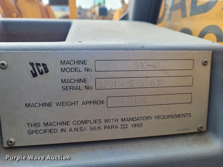 image for item FC9074 1995 JCB 510-40  telehandler