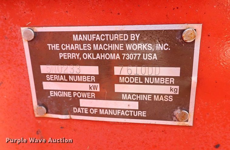 image for item IC9524 1996 Ditch Witch 7610  trencher