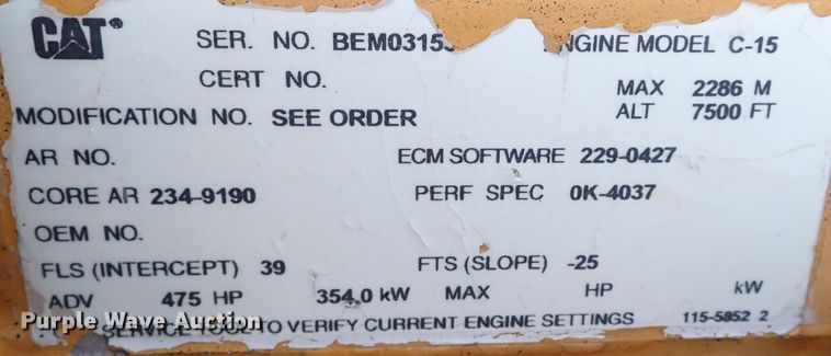 image for item IN9743 Caterpillar C15  engine