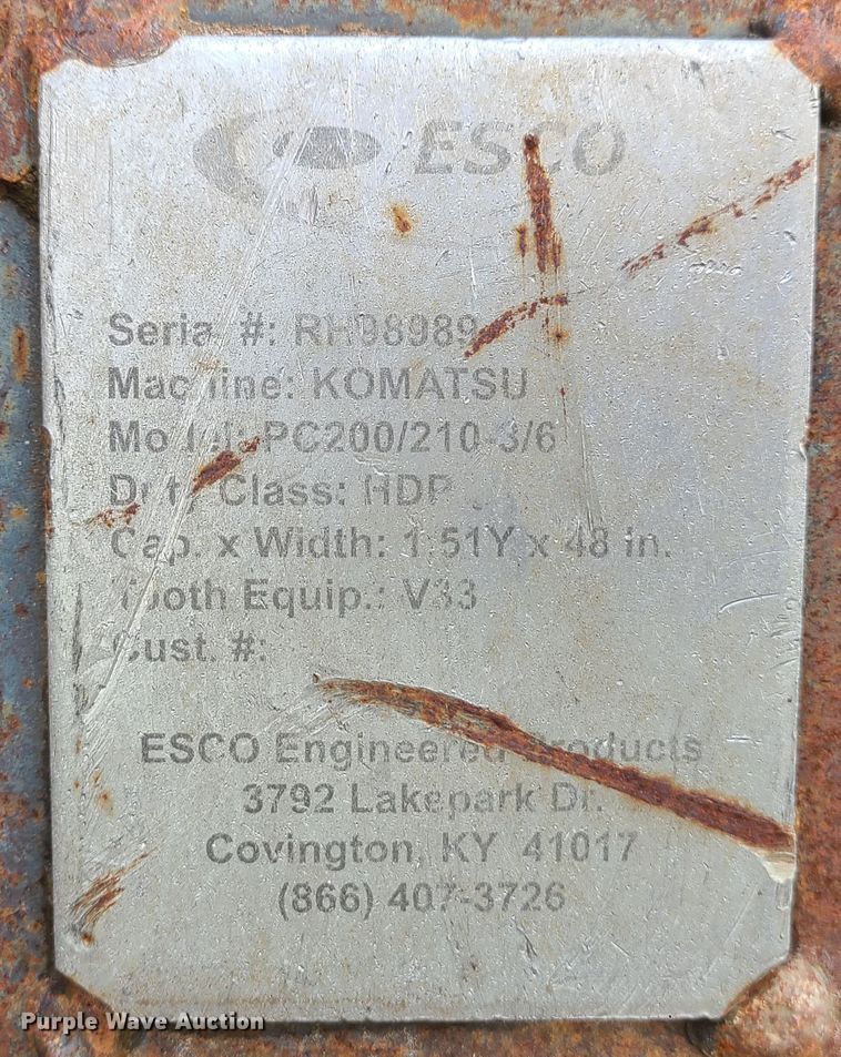 image for item JG9333 49" W Esco excavator bucket