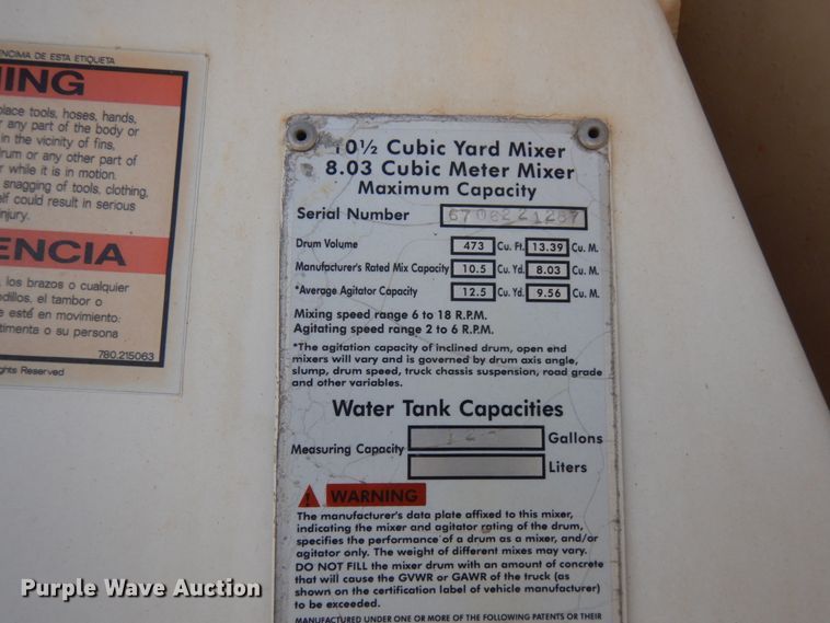 image for item JQ9308 2004 International 5500i  ready mix truck