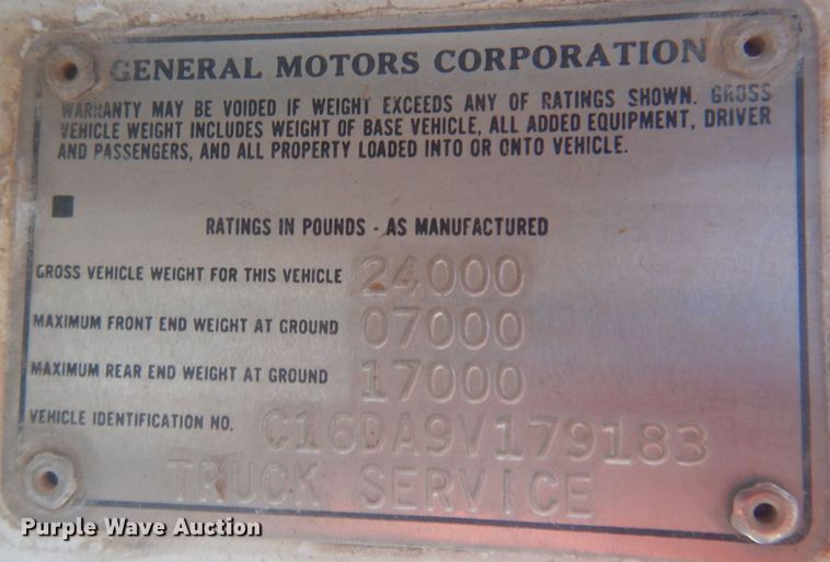 image for item JZ9835 1979 GMC C70  sewer jetter truck