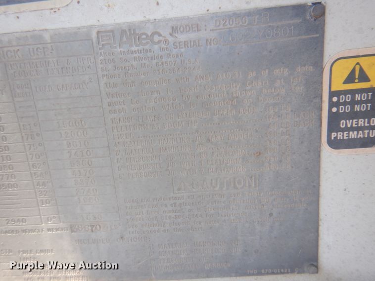 image for item JZ9841 2003 International 7400  digger derrick truck