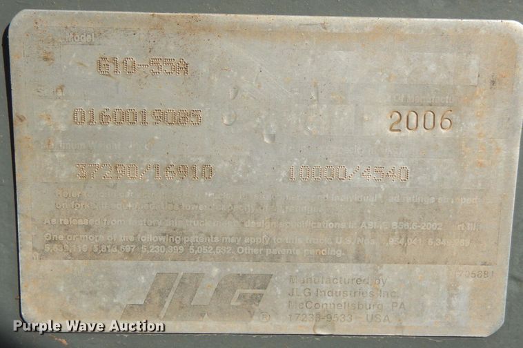 image for item KI9478 2006 JLG G10-55A  telehandler