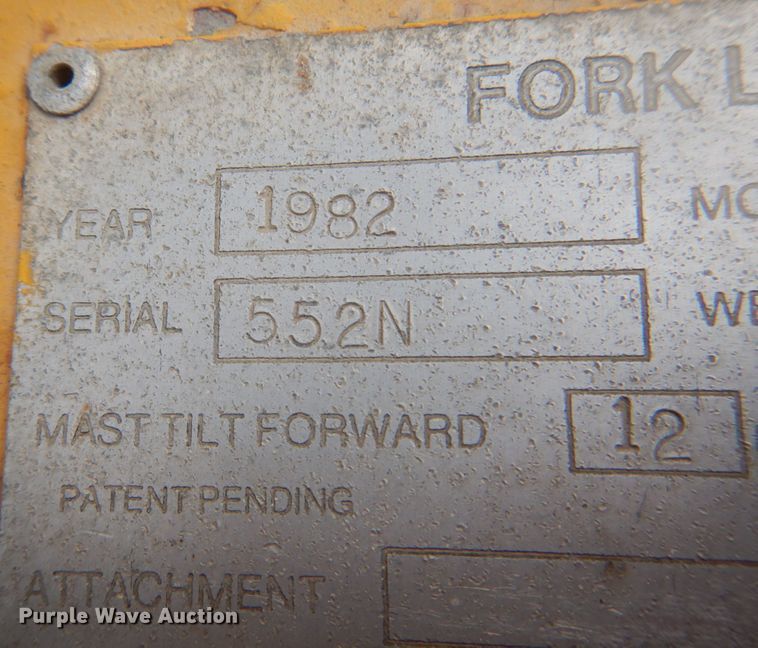 image for item KX9211 1982 Mastercraft MCL842  forklift