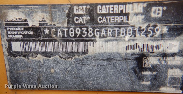 image for item KX9256 2005 Caterpillar 938G Series II  wheel loader