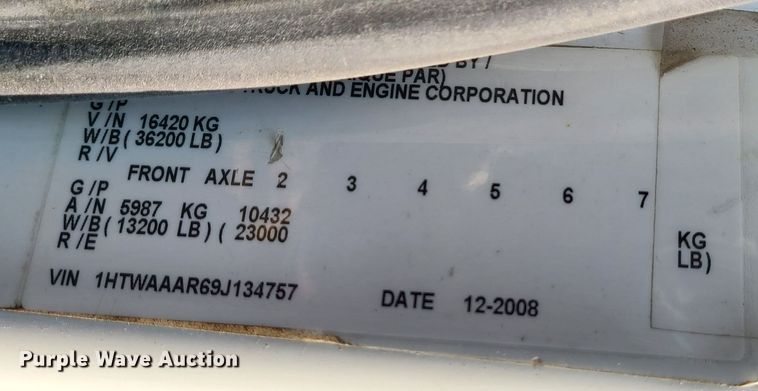 image for item DI6144 2009 International WorkStar 7300  dump truck