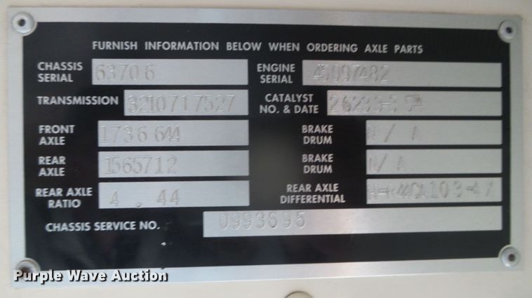 image for item DJ7506 1995 Bluebird 8400S school bus