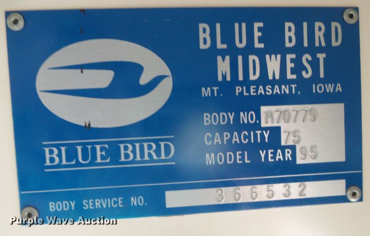 image for item DJ7506 1995 Bluebird 8400S school bus