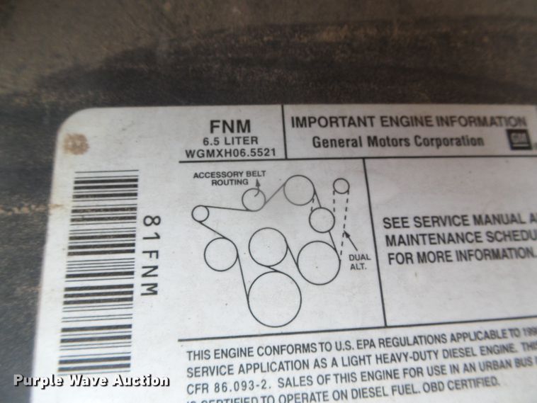 image for item DJ7508 1998 Chevrolet Express  school bus