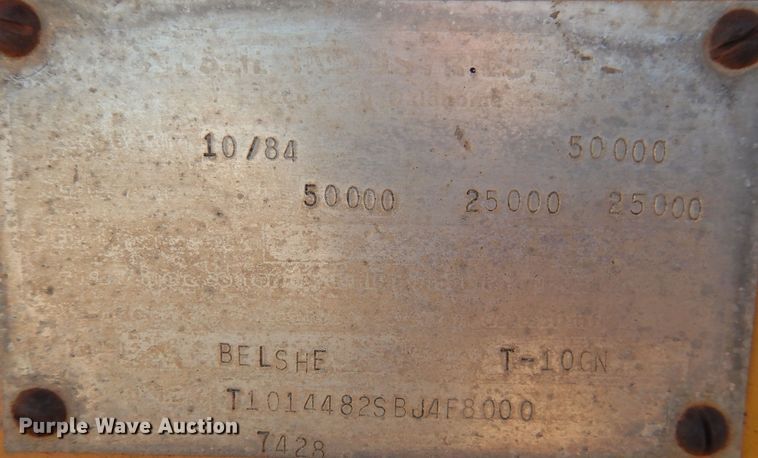 image for item DK2473 1984 Belshe T-10GN  drop deck equipment trailer