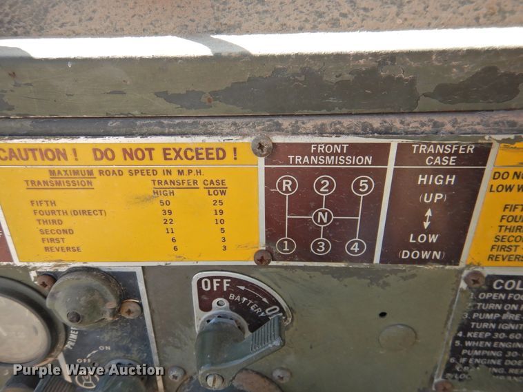 image for item DK2475 1979 Am General M814WO/W  flatbed truck