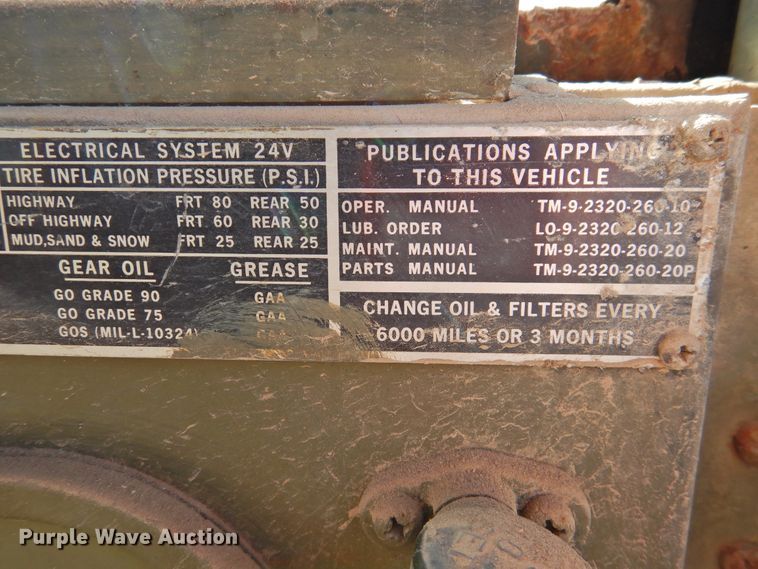 image for item DK2475 1979 Am General M814WO/W  flatbed truck