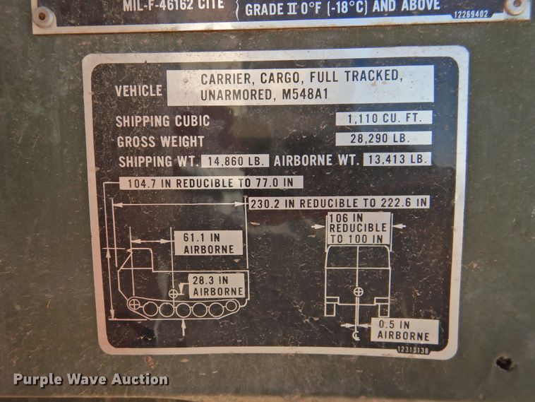 image for item DK2478 1989 FMC Corp. M548A1  amphibious vehicle