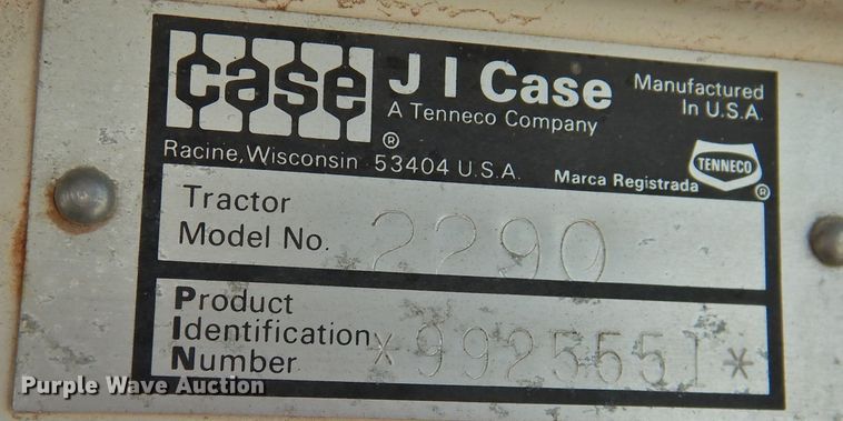 image for item DK2480 1983 Case 2290  tractor