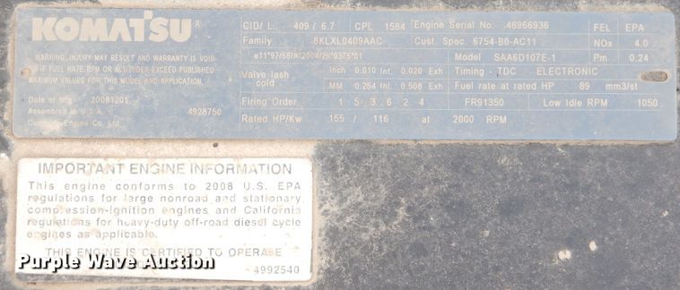 image for item DK3008 2010 Komatsu PC200LC-8  excavator