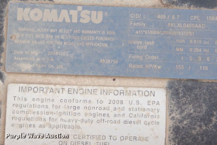 image for item DK3008 2010 Komatsu PC200LC-8  excavator