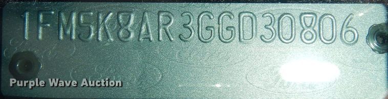 image for item DK3011 2016 Ford Explorer Police Interceptor  SUV