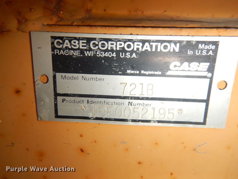 image for item DK3025 1996 Case 721B  wheel loader