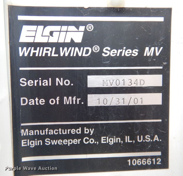 image for item DK3044 2001 Elgin SC8000 Whirlwind  street sweeper truck