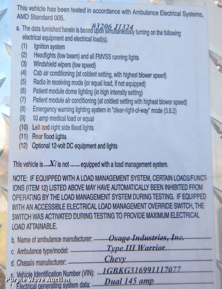 image for item DK3049 2009 Chevrolet Express 3500  ambulance