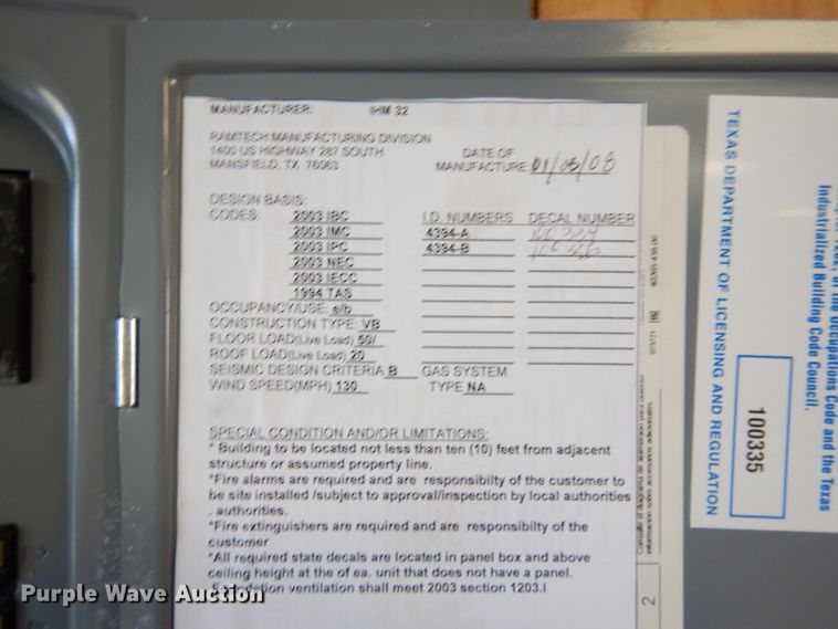 image for item DK3056 2008 IHM  modular classroom