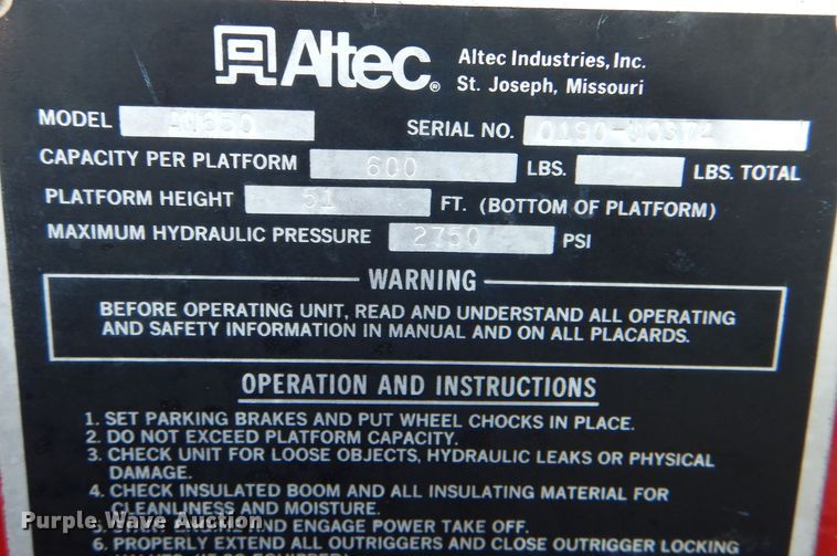 image for item DL3219 1990 Ford F700  bucket truck