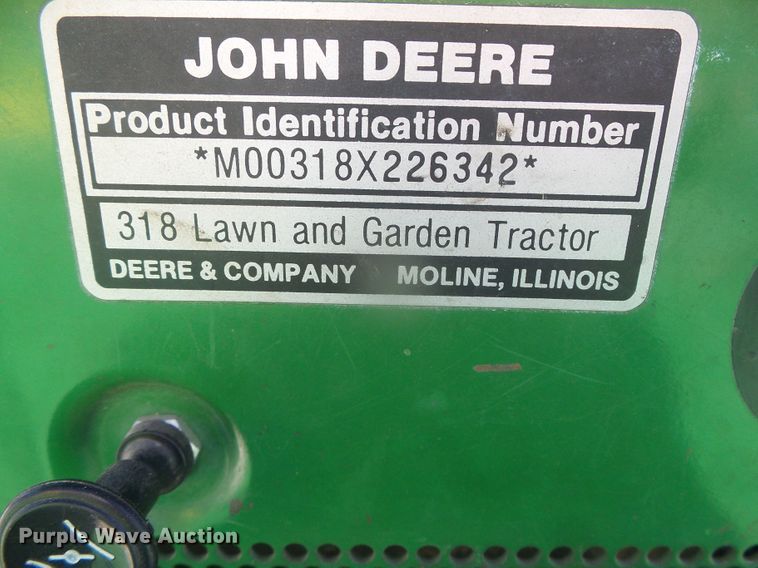 image for item GP9523 John Deere 318  garden tractor
