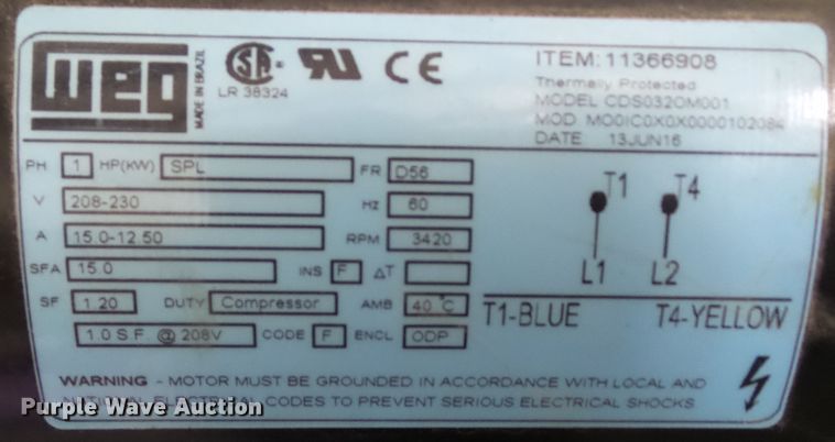 image for item HF9964 Iron Horse IHD6160V1  air compressor