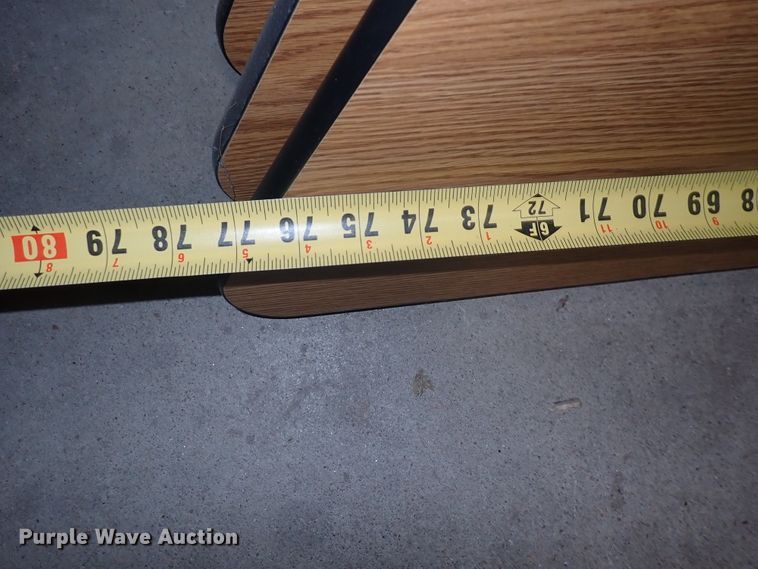 image for item IB9106 (8) wood trapezoid tables