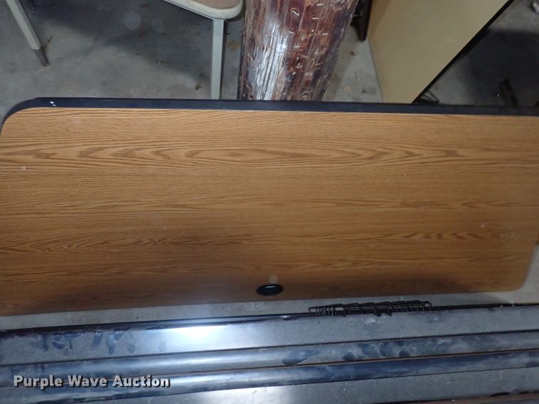 image for item IB9106 (8) wood trapezoid tables