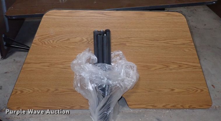 image for item IB9106 (8) wood trapezoid tables