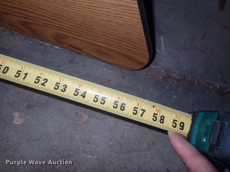 image for item IB9106 (8) wood trapezoid tables