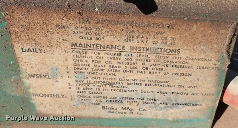 image for item IB9155 Binks  air compressor