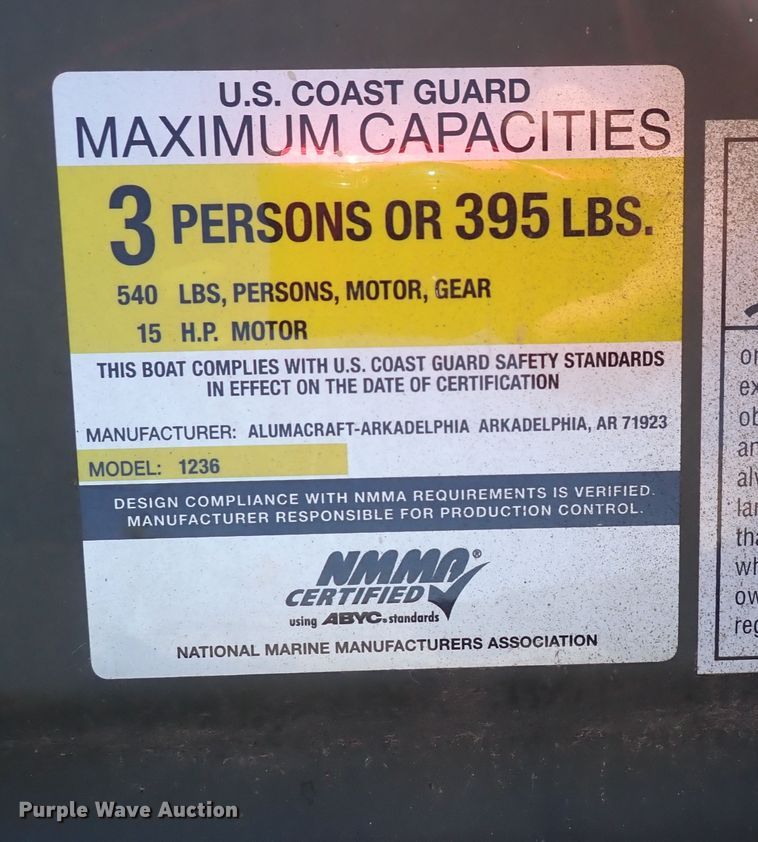 image for item IB9168 Alumacraft 1236  boat