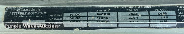 image for item JQ9448 1988 Peterbilt 377  water truck