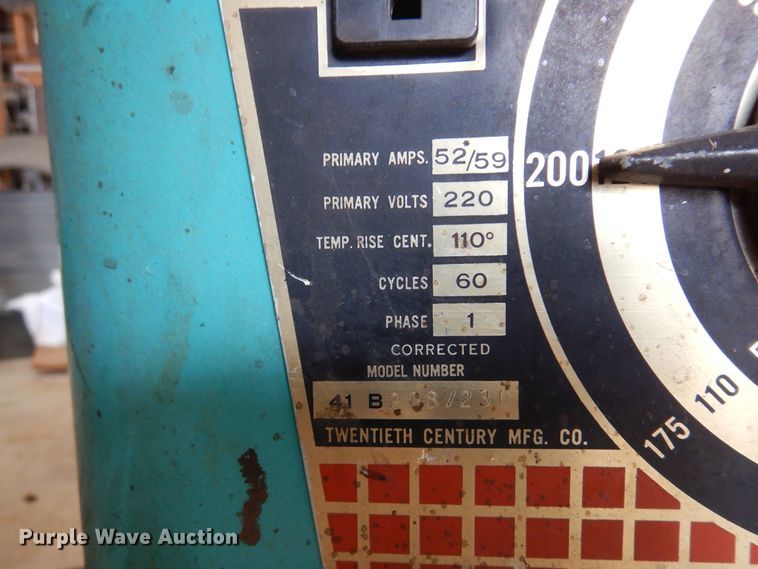 image for item JT9510 Twentieth Century 41B208/230  welder