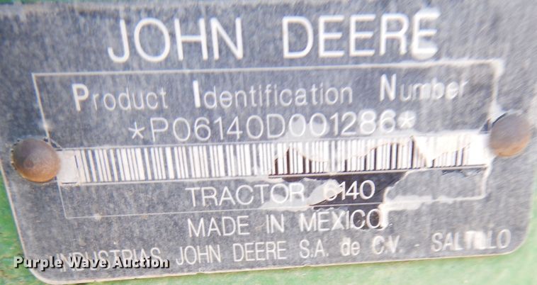 image for item KP9773 2009 John Deere 6140D  MFWD tractor