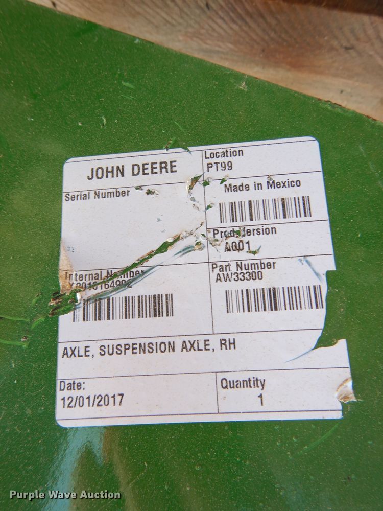 image for item KP9821 John Deere axle