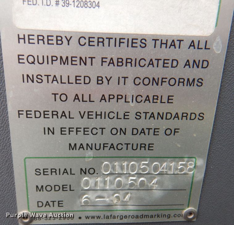 image for item KX9275 2004 GMC W5500  paint striper truck