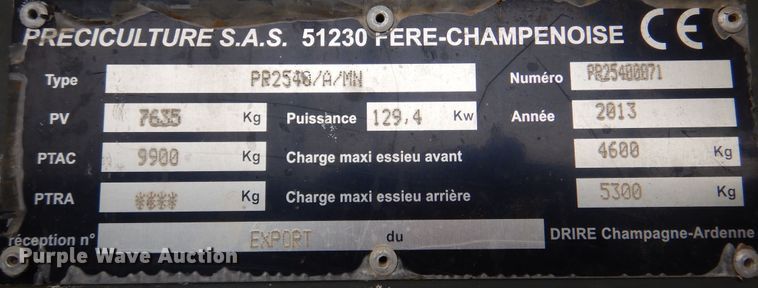 image for item DJ7407 2013 Hardi Presidio  sprayer