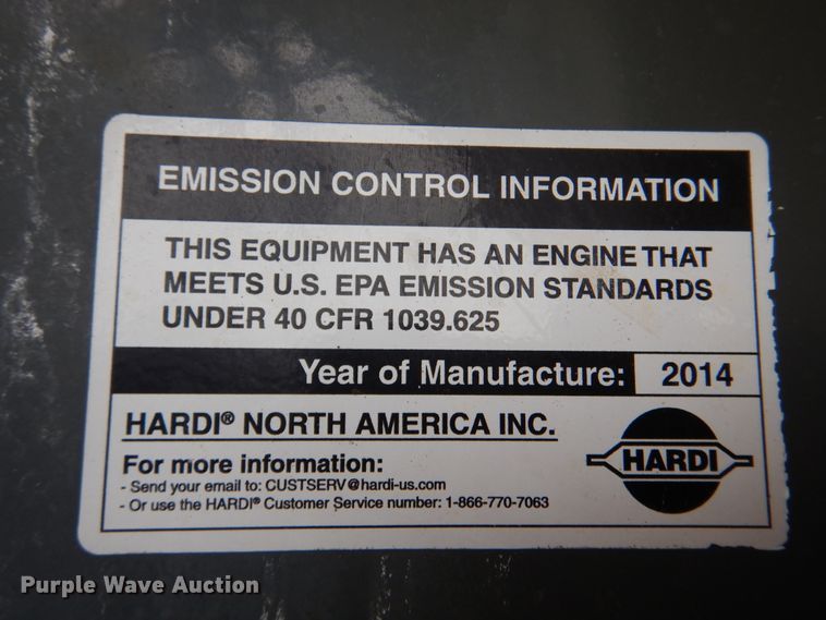 image for item DJ7407 2013 Hardi Presidio  sprayer